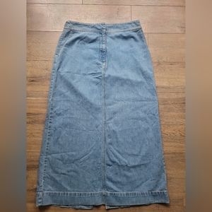 Vintage Eddie Bauer Long Denim Skirt. Size 12